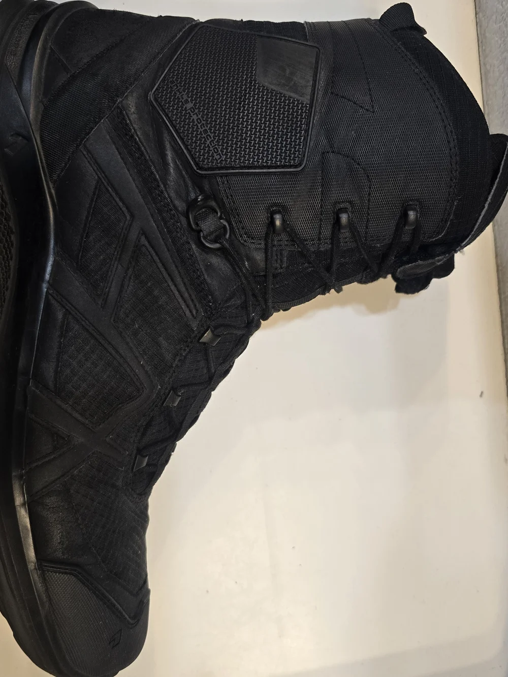 HAIX Men's Black Tactical Boots - Lace-Up Duty Boot Men's Size 15w.